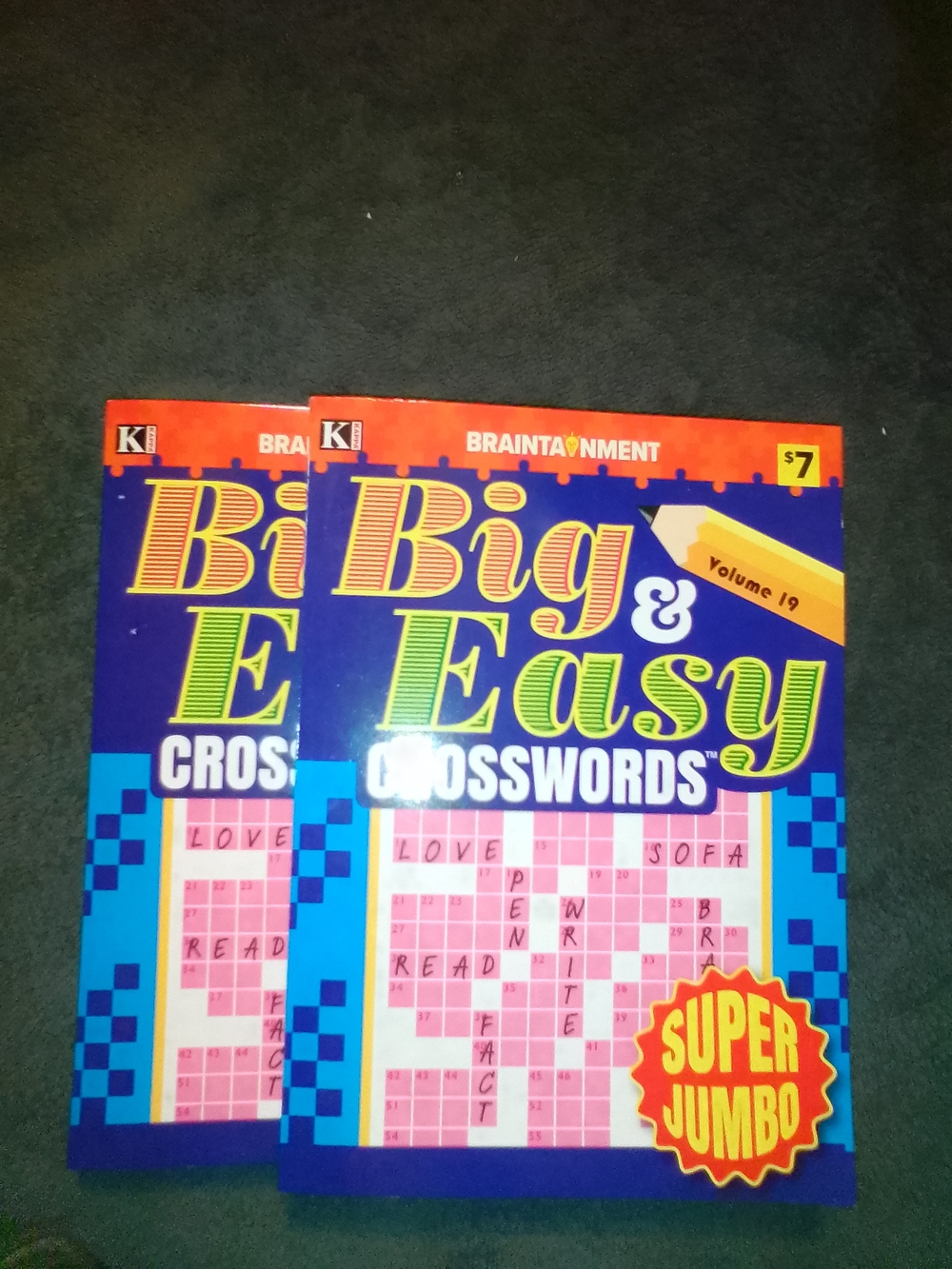 Big & Easy Crosswords Super Jumbo - Blue & Yellow Cover